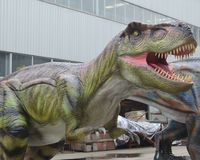 Dinosaures animatroniques Tyrannosaurus Rex grandeur nature, modèle réaliste de dinosaure en caoutchouc fait main pour le parc jurassique