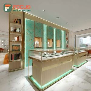 Minimalist Luxury Jewelry Store Fixtures Polished Surface Boutique Space Jewelry Cabinet - Product Image 3