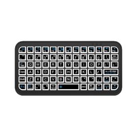 Nouveau mini clavier sans fil BT à membrane pour ordinateur portable, tablette, téléphone portable, clavier de jeu rétroéclairé RVB coloré