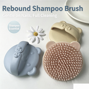 Cepillo de Silicona para Champú de Bebé y Removedor de Pelo, Esponja de Baño para Bebés, Artículos Esenciales para el Baño - Product Image 4