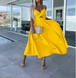 أزياء المرأة حزام متعدد الألوان عميق الخامس الرقبة مساء زائد حجم عالية بسيطة الفاخرة الرومانسية المآدب العروض - Product Image 4