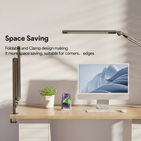 Lampe de table moderne à double source lumineuse avec télécommande, lampe de bureau LED flexible pour l'étude, lampe de lecture électrique simple pour salle de lecture