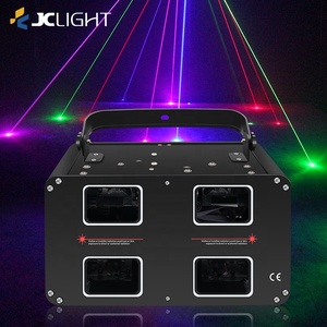 Mini Proiettore Laser a 4 Teste, 4 Occhi e 4 Fori per DJ, Doppio Strato, Full Color RGB+Giallo per <span class=keywords><strong>Discoteca</strong></span> e Club - Product Image 1