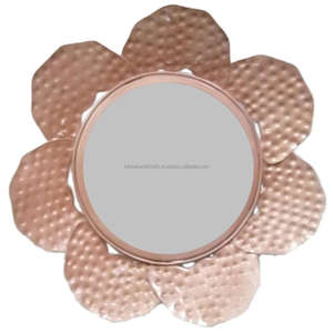 Espejo de pared decorativo para el hogar moderno con diseño de hoja redonda pequeña - Product Image 5