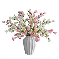 Künstliche Rosa Flieder-Blumen Seiden-Blumenstrauß Realistische Dekoration für Zuhause Hochzeit Laden-Display