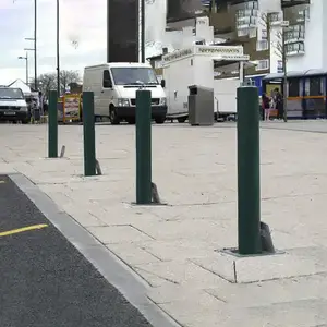 Verkeersbarrières Voor Wegparkeerveiligheid Met Verwijderbare/Vaste Veiligheidspalen Van Roestvrij Staal Buitenshuis