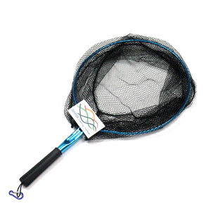 Filets de pêche flottants d'eau douce ou d'eau salée enduits de caoutchouc Carp Koi Landing Net De Pesca Foldable Telescopic Fly Fishing Red PE - Product Image 2