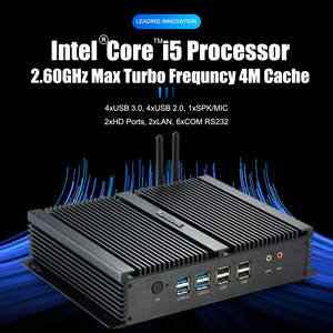 Mini PC sin ventilador KINGDEL <span class=keywords><strong>i5</strong></span> 4200U/<span class=keywords><strong>4210U</strong></span>/4260U 8GB+256GB SSD 6COM 2LAN PC Industrial - Product Image 4