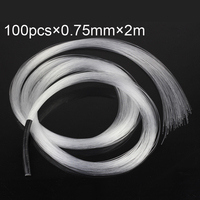 Fibre optique LED en plastique PMMA transparent de 1,0 mm, haute résistance, finition brillante, indice de protection IP68, température de couleur 5000K