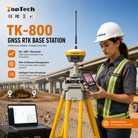 Penerima GNSS RTK Toptech TK800 Base dan Rover Radio Lora 5W 25km IP68 GPS GLONASS BDS Galileo Peralatan Survei Tanah ESurvey