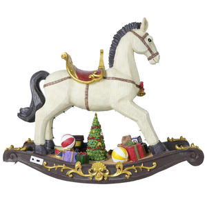Cheval à bascule musicale en résine, avec 8 sonneries, décoration personnalisé <span class=keywords><strong>de</strong></span> vacances, <span class=keywords><strong>de</strong></span> noël, vente en gros, nouveauté, - Product Image 6