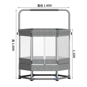 Novo design de cama de salto redonda para crianças, mini trampolim de segurança para fitness interno - Product Image 1
