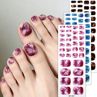 Nouveaux produits – Autocollants pour ongles de pieds en gel véritable, sans cuisson, faux ongles à presser, sans UV, pour nail art des pieds