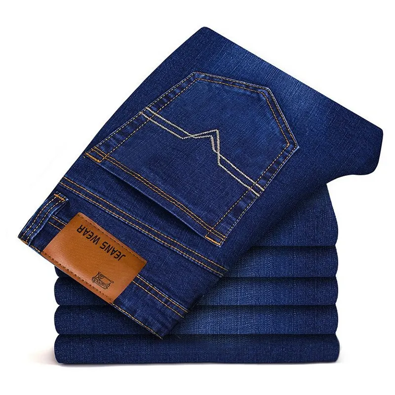 2023 top qualität koreanische kleidung regulär passform blau gerade beine herren formale jeans jean hosen für herren neue mode