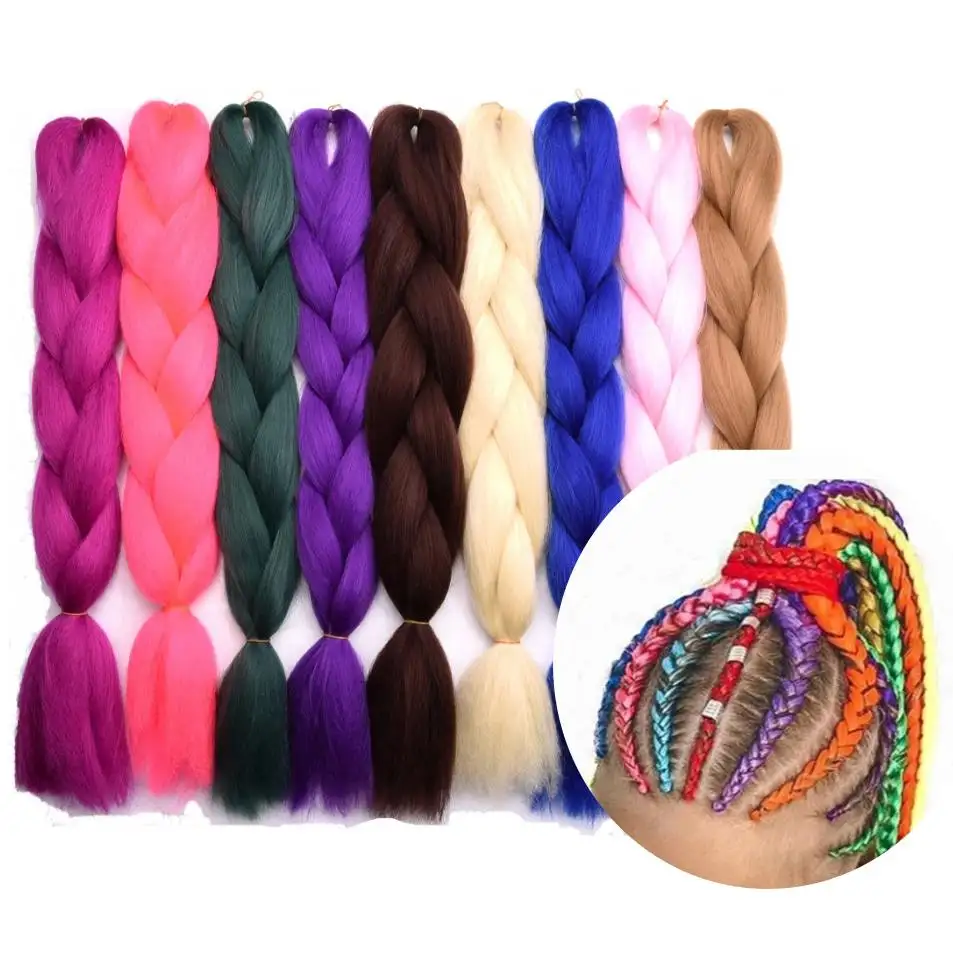 Wholesale Multi Colors Ombre Super Jumbo Crochet Braids Women Attachment Hair Synthetic Afro Twist Braid For Hair Extension