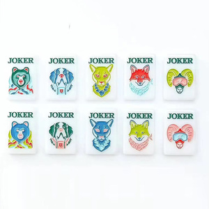 Luxury 160-Piece Family <b>Entertainment</b> Game Acrylic Material Animal Themed Mahjong Tiles Set For 4 Players - Product Image 2