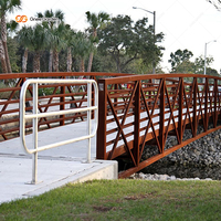 Pont piétonnier en acier corten rouillé décoratif extérieur meilleur vendeur