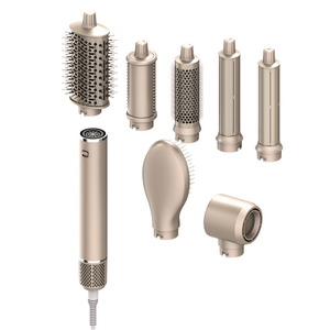 Caja de Regalo 7 en 1 para Peinado: Cepillo de Aire Caliente, Secador de Pelo, Rizador de Pelo con Barril Intercambiable de 36mm, Máquina Rizadora de Cabello - Product Image 1