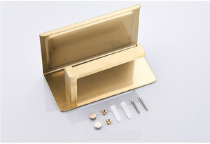 Étagère pour téléphone portable, porte-serviettes en or brossé, auto-adhésive, 1 pièce - Product Image 6
