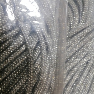 Cordon de perles de verre scintillantes de 4 mm couleur champagne, perles de <span class=keywords><strong>millet</strong></span>, tube de strass à fixer à chaud pour <span class=keywords><strong>chaussures</strong></span>, bande de strass DIY - Product Image 5