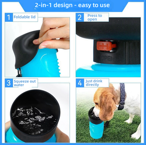 Portable <b>Dog</b> Water <b>Bottle</b> with Eco-friendly Foldable Bowl Design Leak-Proof <b>Dog</b> Water Bowl Dispenser for Walks and Hikes - Product Image 4