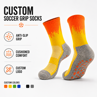Chaussettes de football personnalisées antidérapantes à dégradé de couleurs, chaussettes de sport respirantes et rembourrées pour l'entraînement en équipe