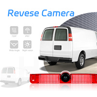 Podofo pour Chevy Express Van 2003-2017/GMC Savana Van 2003-2017 étanche voiture vue arrière caméra de recul feu stop Vision nocturne