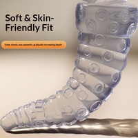 Godemiché anal réaliste en forme de pieuvre, énorme, en silicone liquide souple, transparent, stimulateur anal manuel, produit pour adultes, jouets sexuels pour femmes