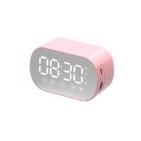 Mini haut-parleur Bluetooth portable avec écran LCD, radio FM, réveil musical, caisson de basses stéréo sans fil, boîte à musique FICAN S15