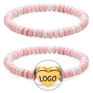 Pulsera elástica con cuentas bohemias clásicas de oro vintage personalizada, piedra natural colorida de buena calidad, unisex para regalo - Product Image 1