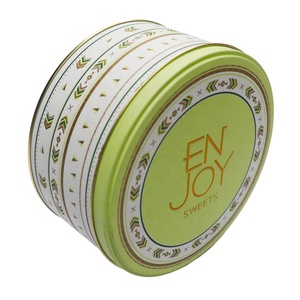 Dexin tùy chỉnh in bán buôn kỳ nghỉ cá nhân cookie kim loại <span class=keywords><strong>tin</strong></span> vòng có thể với nắp bao bì Quà Tặng tinplate hộp cho đồ ngọt - Product Image 3