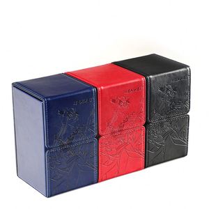 Boîte de rangement portable en plastique pour cartes à collectionner avec compartiment à dés, impression couleur, coins carrés, organisateur de jeux de stratégie - Product Image 4