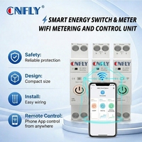 Disjoncteur intelligent TUYA WiFi sans fil avec minuterie, compteur d'énergie KWH, télécommande et protection contre les surtensions 40A