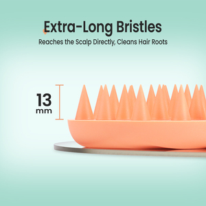 Brosse de massage du cuir chevelu en silicone pour un nettoyage en profondeur, exfoliation et lavage du cuir chevelu avec poignée ergonomique - Product Image 2