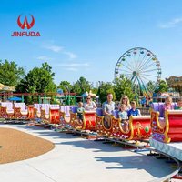 Train miniature de Noël en plein air sur rail, jouet électrique Père Noël pour parc d'attractions, en promotion