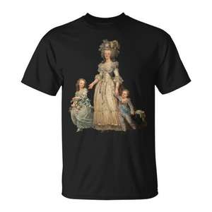 Camiseta con aspecto desgastado estilo vintage de Marie Antoinette Art - Product Image 1