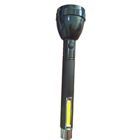 Portable Camping Outdoor LED USB Lampes de poche rechargeables Lampe torche avec lumière de secours latérale COB