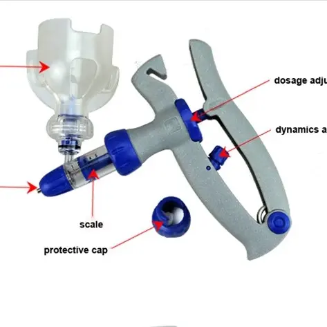 1ml 2ml 5ml automático continuo ajustable jeringa arma para animales pequeños y la vacuna de inyección