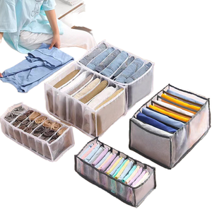 <span class=keywords><strong>Organisateur</strong></span> <span class=keywords><strong>de</strong></span> vêtements <span class=keywords><strong>en</strong></span> <span class=keywords><strong>maille</strong></span> <span class=keywords><strong>de</strong></span> nylon à 7 compartiments avec design pliable flexible pour tiroir <span class=keywords><strong>de</strong></span> placard - Product Image 4