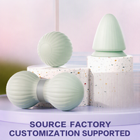 Balle de massage en silicone en forme d'arachide avec ventouse pour la relaxation musculaire des fascias, pour les pieds, le dos, la taille, le fitness, vente en gros