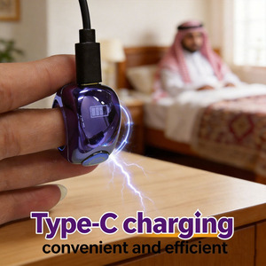 Smart Tasbih Zikr Ring, 18 20 22mm 3 in 1 Size Muslim <b>Digital</b> Azan Alarm <b>Clock</b> Itasbeeh Counter Smart Ring - Product Image 1