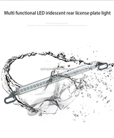 Lampe LED colorée pour plaque d'immatriculation Barre lumineuse intelligente pour changement de respiration avec assistance à la conduite arrière Lumière de huit couleurs