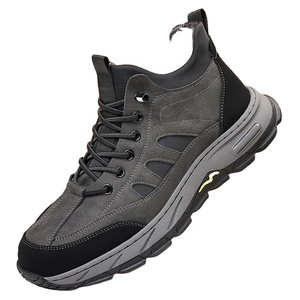 Snow Boots Men Ankle <b>Bootie</b> Round Toe Fur Lining Rubber Outsole Winter Warm Thickened Outdoor Shoes - Product Image 1