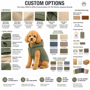Green Fleece Sleeveless Dog Hoodie Pet Clothes Custom Mountain Embroidery Hooded Vest For <b>Teddy</b> Poodle <b>Small</b> Puppy - Product Image 3