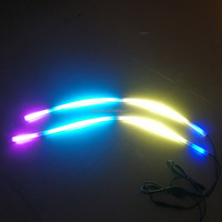 12v 30cm 45cm 60cm Coloré RVB Bande de Lumière Douce Application Mobile Bluetooth Led Feux Diurnes Led Flexible DRL Bande Lampe