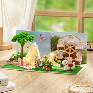 Kit Fai-da-Te Cabina in Miniatura - Modello 3D Stereoscopico da Assemblare - Combinazione di Case - Regalo Creativo in Legno per Età 14+ - Product Image 4