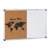 Tableau d'affichage en liège souple personnalisé avec carte du monde, facile à accrocher, notes adhésives, message combiné, utilisation au bureau - Disponible en tailles 40x60, 60x90, 90x120 cm