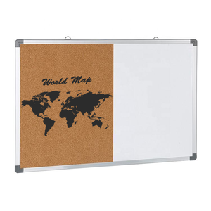 Tableau d'affichage en liège souple personnalisé avec carte du monde, facile à accrocher, notes adhésives, message <span class=keywords><strong>combiné</strong></span>, utilisation au bureau - Disponible en tailles 40x60, 60x90, 90x120 cm - Product Image 1