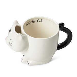 Taza de café de cerámica con Gato, cuchara de acero inoxidable con tapa, taza de té, leche, Navidad, novedad - Product Image 4
