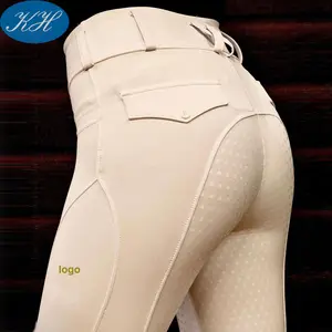 KH nuovo produttore di abbigliamento equestre pantaloni Full Seat in Silicone pantaloni da equitazione Jodphurs